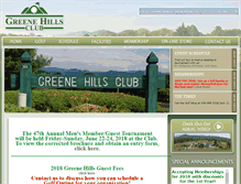 Tablet Screenshot of greenehillsclub.com